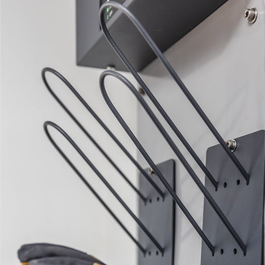 Close up of the metal Koralp Snow Glove & Helmet Dryer attached to the Koralp K-Stokdry Dryer
