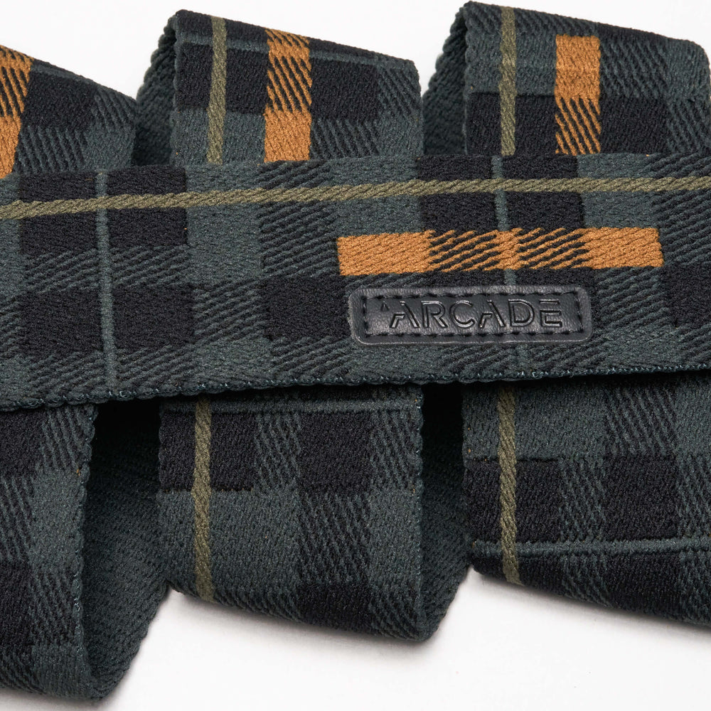 Plaid Belt in Jalapeno Black